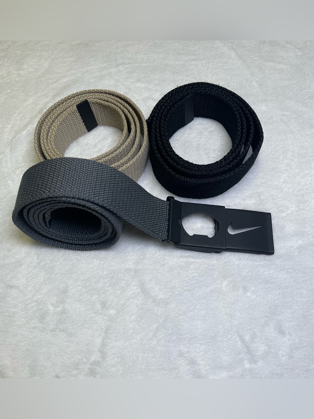 Nike Golf Mens Webbed Belt 3-Pack Interchangeable Buckle One Size Fits Most